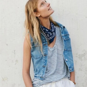 Madewell The Pocket Jean Vest women’s size XXS